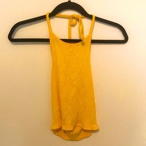 ☀️Sunshine Yellow Cropped Halter Top☀️